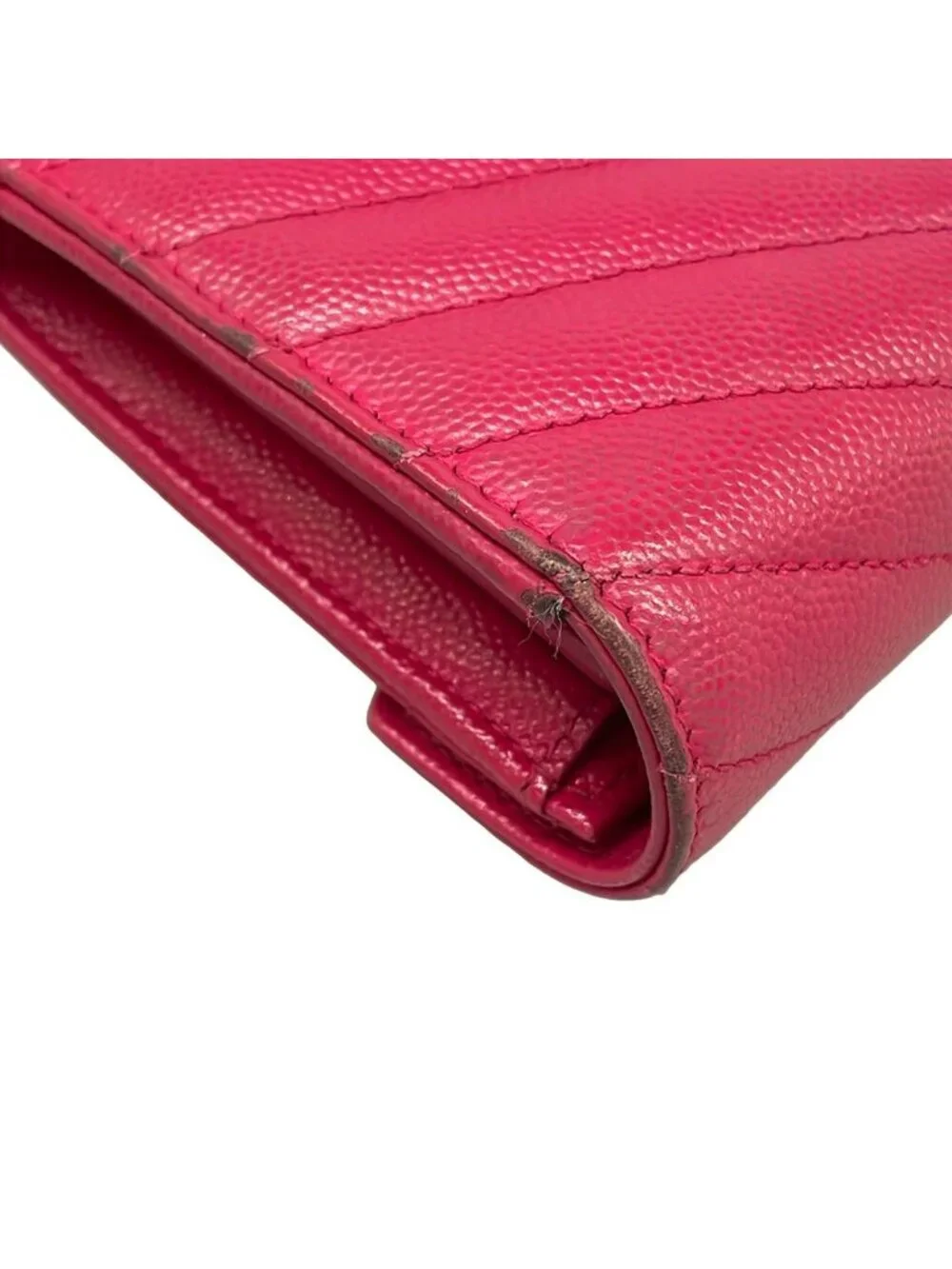 Saint Laurent Paris Wallet Monogram Large Flap Pink Zip Around Leather - Picture 15 of 15